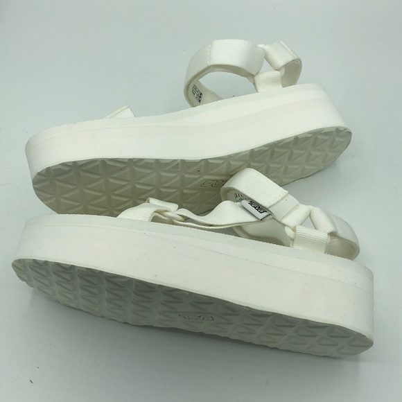 Teva | Shoes | Teva Ws Universal Flatform Bright White Sandals | Poshmark
